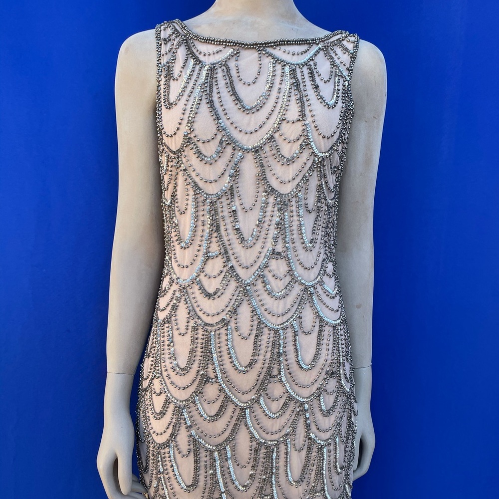 ❗️SOLD❗️Pisarro Nights Embellished Mesh  Dress Size 4